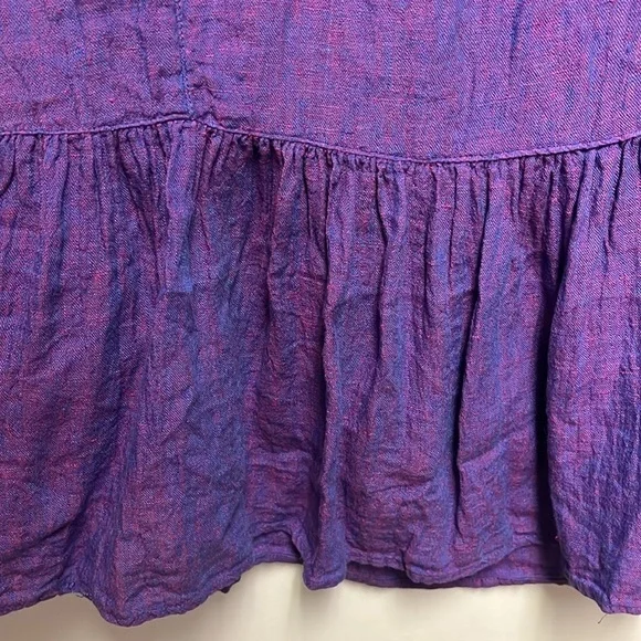 Holding Horses for Anthropologie Tyra Linen Boxy Top, Size Small, Purple - Picture 4 of 7